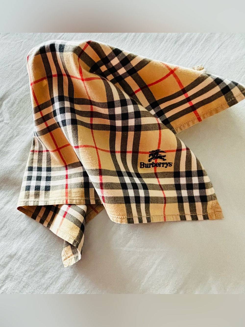 Burberry Men Beige Nova Check Handkerchief